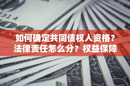 武汉如何确定共同债权人资格？法律责任怎么分？权益保障技巧揭秘！
