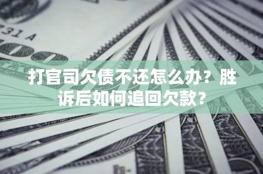 武汉打官司欠债不还怎么办？胜诉后如何追回欠款？