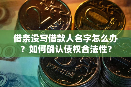 武汉借条没写借款人名字怎么办？如何确认债权合法性？