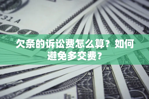 武汉欠条的诉讼费怎么算？如何避免多交费？