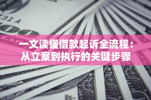 武汉一文读懂借款起诉全流程：从立案到执行的关键步骤